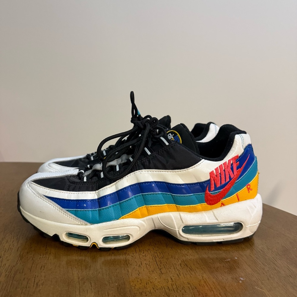 Nike Air Max 95 with Blue and Orange Accents